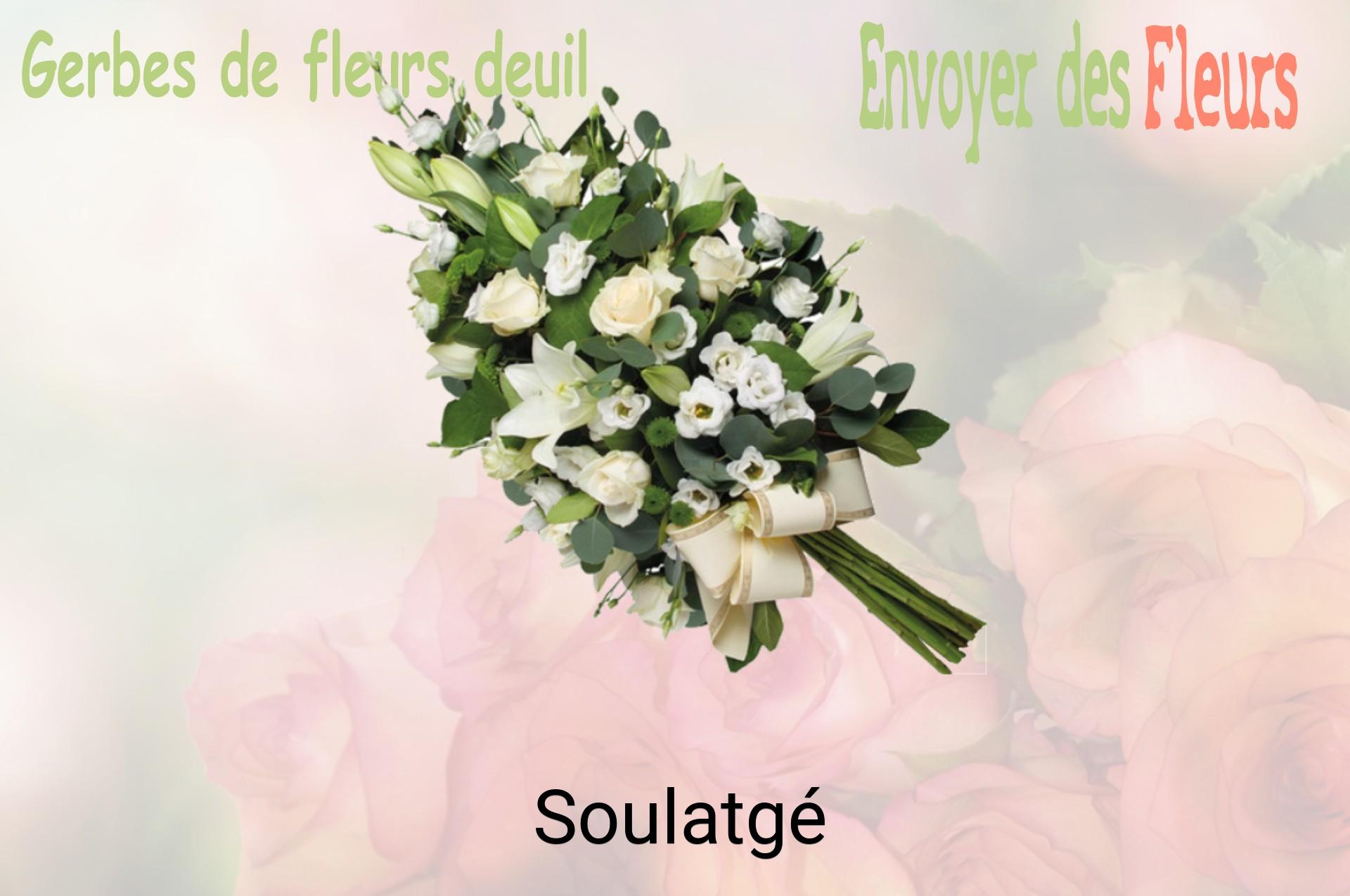 Gerbe de fleurs de deuil livrée à Soulatgé
